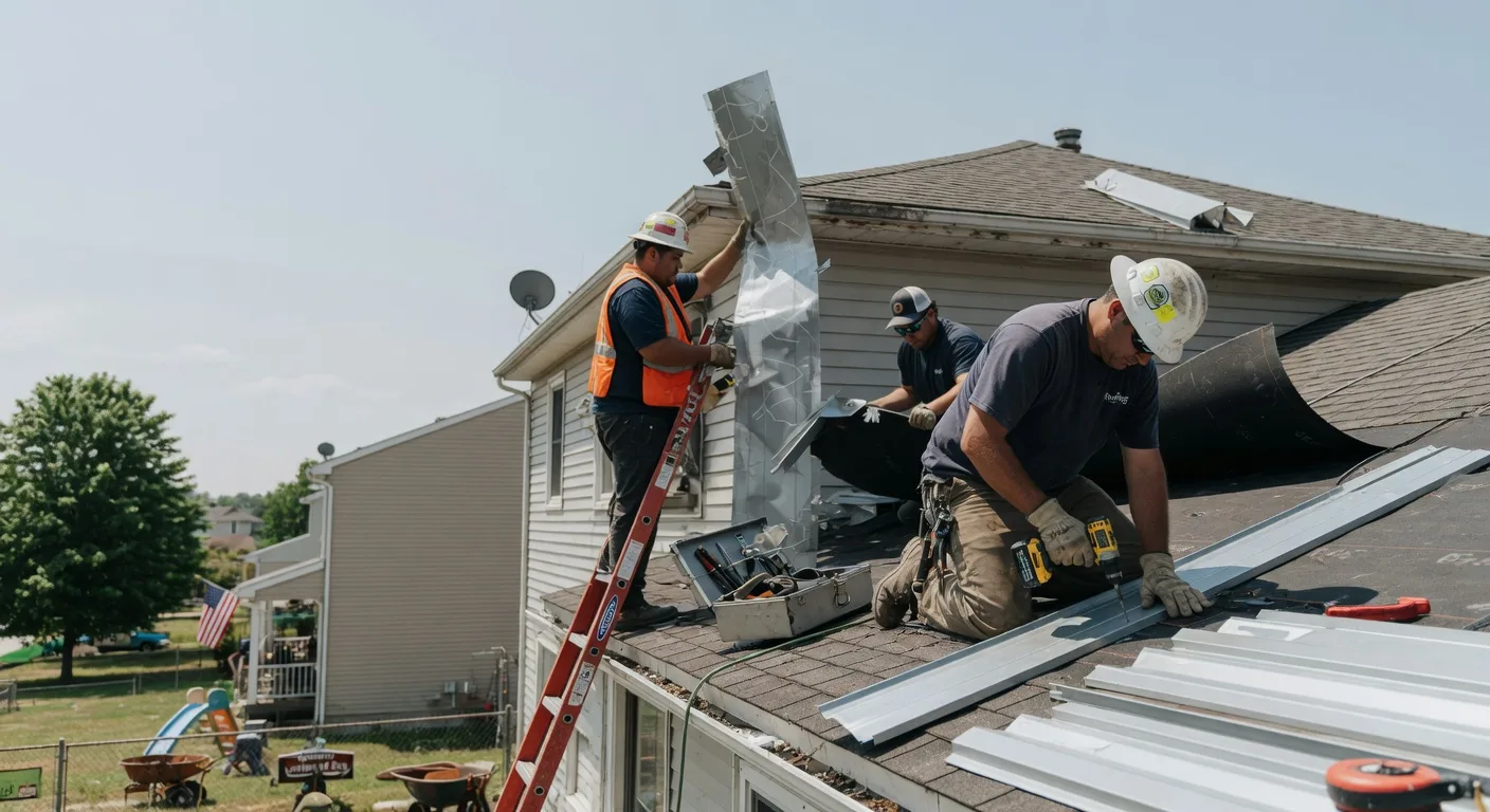 Storm Damage Metal Roof Repair in North Yarmouth, ME